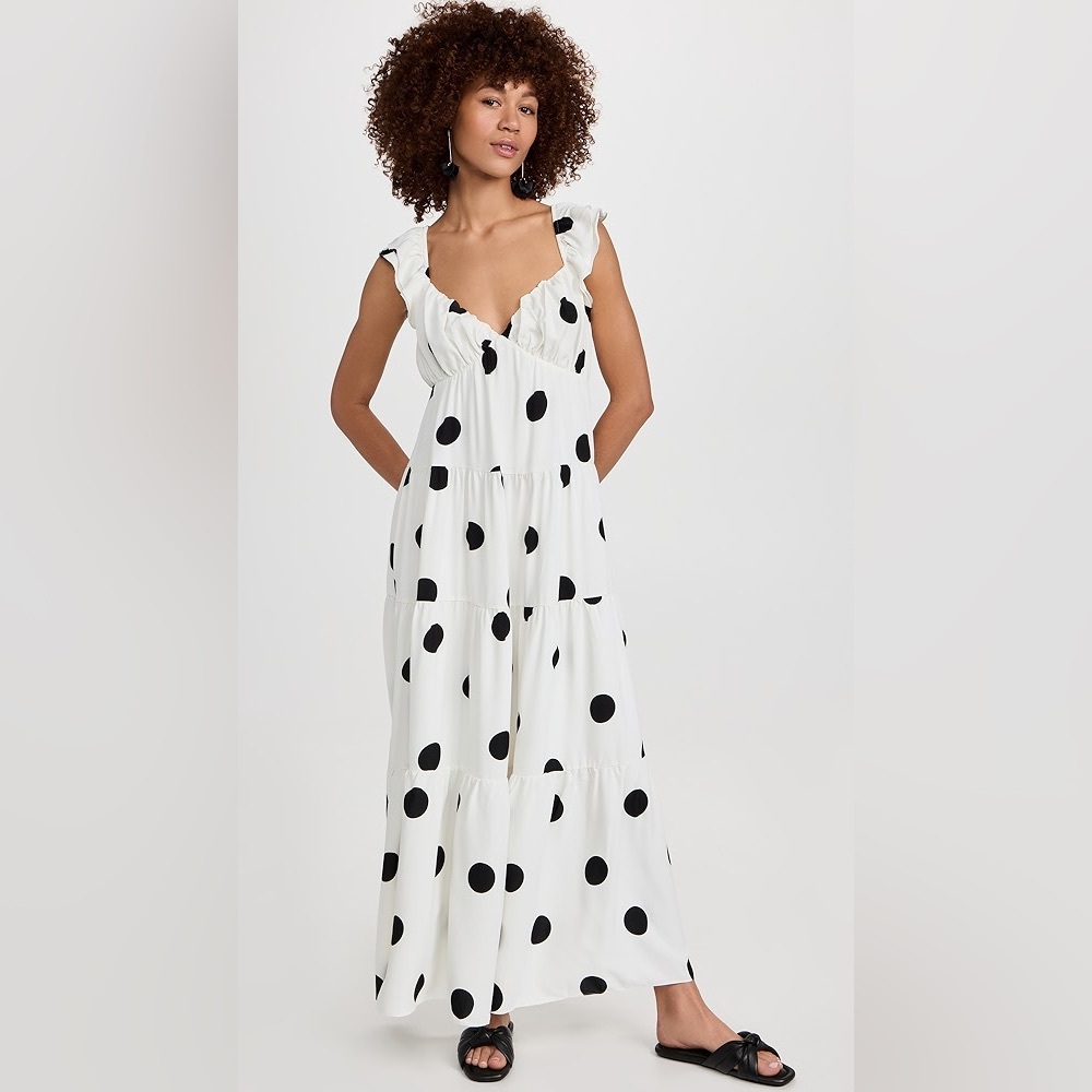 English Factory Polka Dot Maxi Dress